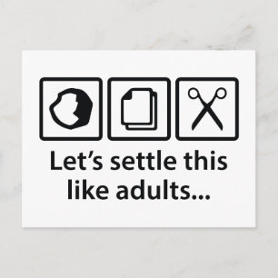 Carte Postale Réglons Ça Comme Des Adultes...