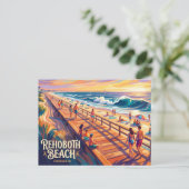 Carte Postale Rehoboth Beach États-Unis (Debout devant)