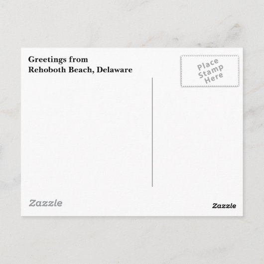 Carte postale Rehoboth Beach Gris (Dos)
