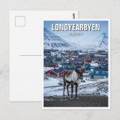 Carte Postale Reindeer Longyearbyen Svalbard Norvège (Devant / Derrière)
