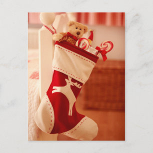 Carte Postale Reindeer Stocking