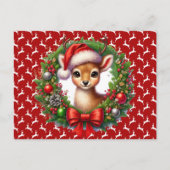 Carte Postale Reinder de Noël (Devant)