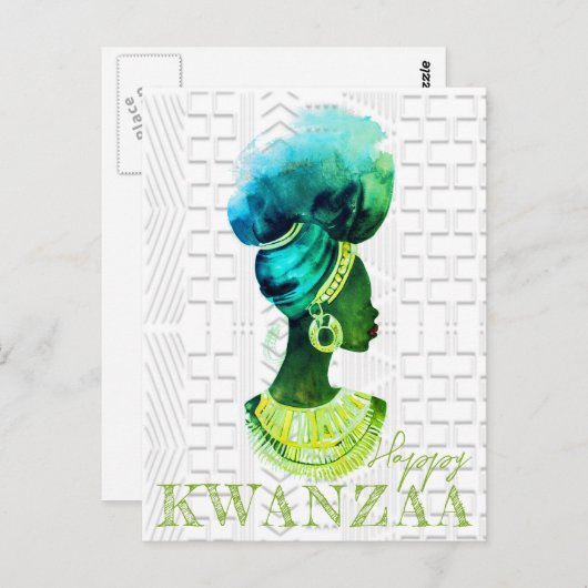 Carte Postale Reine africaine (Devant / Derrière)