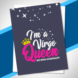 Carte Postale Reine d'anniversaire Vierge Astrologie Août Septem
