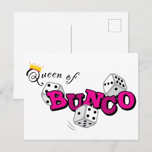 Carte Postale Reine de Bunco (Devant / Derrière)