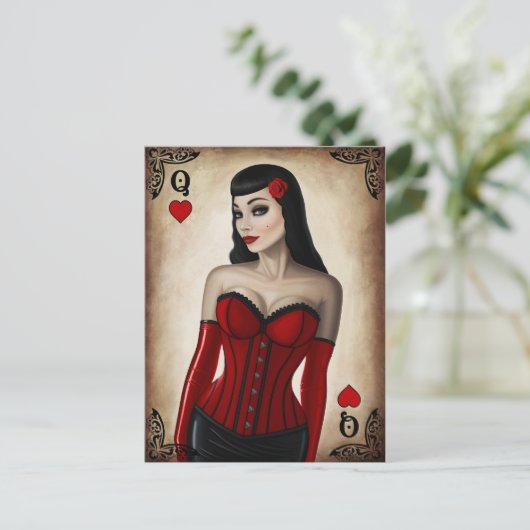 Carte Postale Reine des Coeurs (Debout devant)