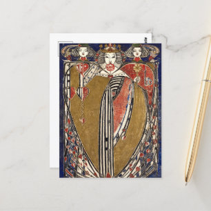 Carte Postale Reine des coeurs par Margaret Macdonald Mackintosh