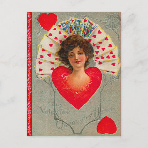 Carte postale Reine des Coeurs Valentine