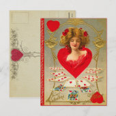 Carte postale Reine des Coeurs Valentine (Devant / Derrière)