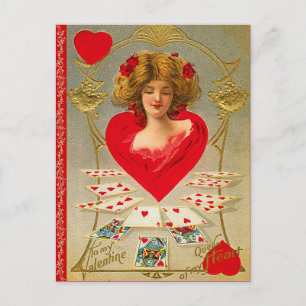 Carte postale Reine des Coeurs Valentine