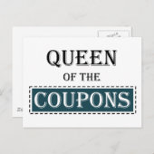 Carte Postale Reine des Coupons (Devant / Derrière)
