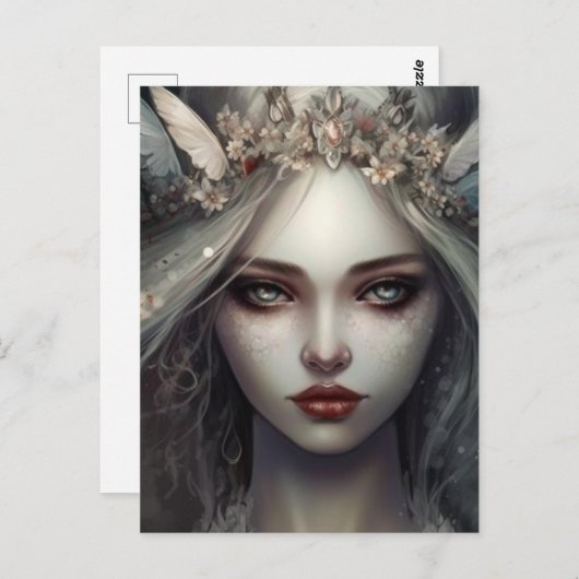 Carte Postale Reine des fées d'hiver (Devant / Derrière)