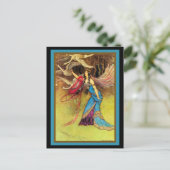 Carte Postale Reine des fées et oiseaux (Debout devant)