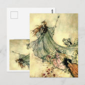 Carte Postale « Reine des fées » par Arthur Rackham (Devant / Derrière)