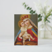 Carte Postale Reine du Ciel Vierge Marie Bébé Jésus (Debout devant)