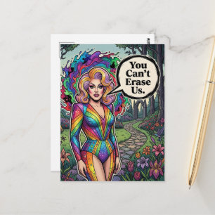 Carte Postale Reine du dragage Vous Ne Pouvez Pas Nous Effacer
