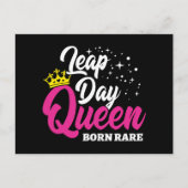 Carte Postale Reine du jour bissextile du 29 février Anniversair (Devant)
