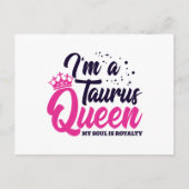 Carte Postale Reine du Taureau d'anniversaire d'avril et mai Ast (Devant)