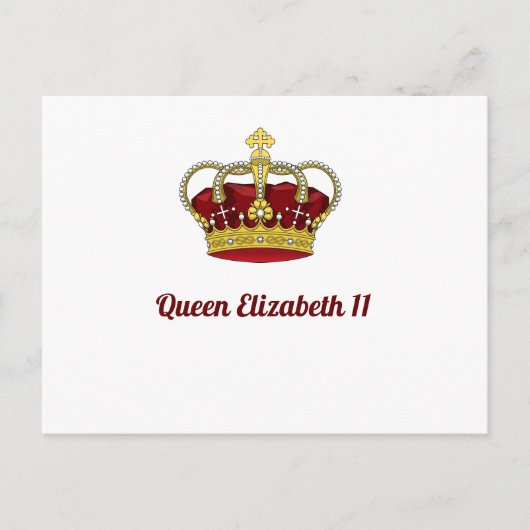 Carte Postale Reine Elizabeth 11 Couronne (Devant)