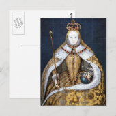 Carte Postale Reine Elizabeth I : Couronnement (Devant / Derrière)