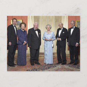 Carte Postale Reine Elizabeth ll, Tony Blair, Margaret Thatcher