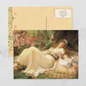 Carte postale Reine Féerie couchage vintage (Devant / Derrière)