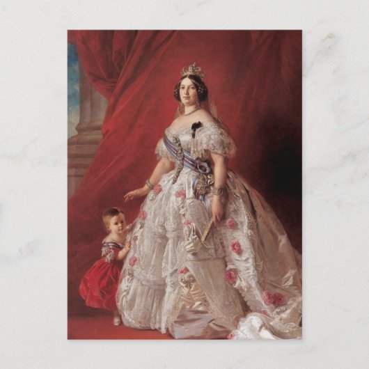 Carte Postale Reine Isabelle II d'Espagne (Devant)