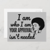 Carte Postale Reine noire afro-américaine (Devant / Derrière)