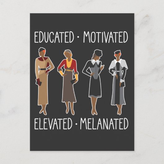 Carte Postale Reine noire éduquée Motivée Africain-Américain (Devant)