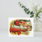 Carte Postale Reine rouge et roi blanc dans le feu (Debout devant)