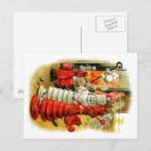 Carte Postale Reine rouge et roi blanc dans le feu (Devant / Derrière)