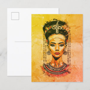 Carte Postale Reine royale d'Égypte – Art néo-pharaonique modern