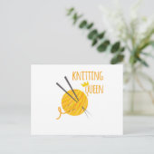 Carte Postale Reine tricot (Debout devant)
