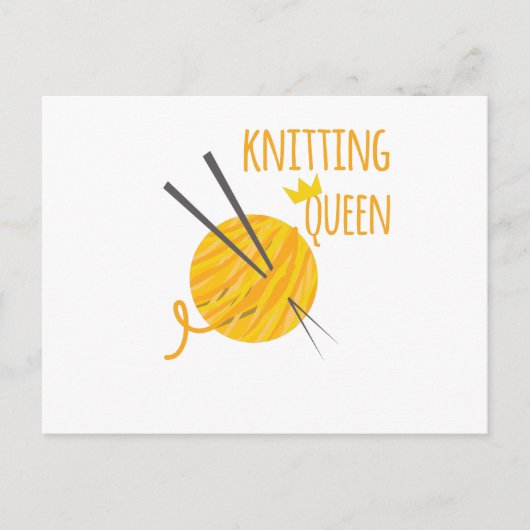 Carte Postale Reine tricot (Devant)