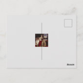 CARTE POSTALE REINE VICTORIA SOUFFLANT UN BUBBLE GUM ROSE (Dos)