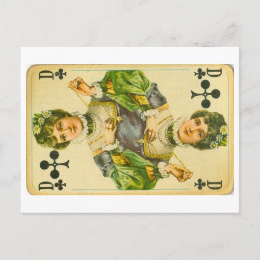 Carte Postale reine victorienne des clubs (Devant)