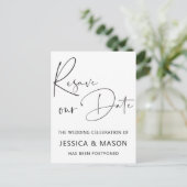 Carte Postale Réinitialiser Le Faire-part Mariage Date Reportée (Debout devant)