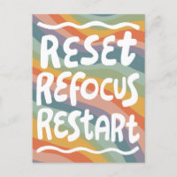 RÉINITIALISER REFOCUS REDÉMARRER Fun Bulle Lettres