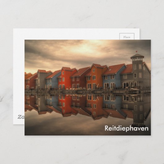 Carte Postale Reitdiephaven, Groningen, Pays-Bas (Devant / Derrière)