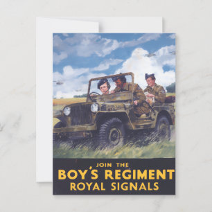 Carte Postale Rejoignez le Régiment des Garçons Signaux royaux V