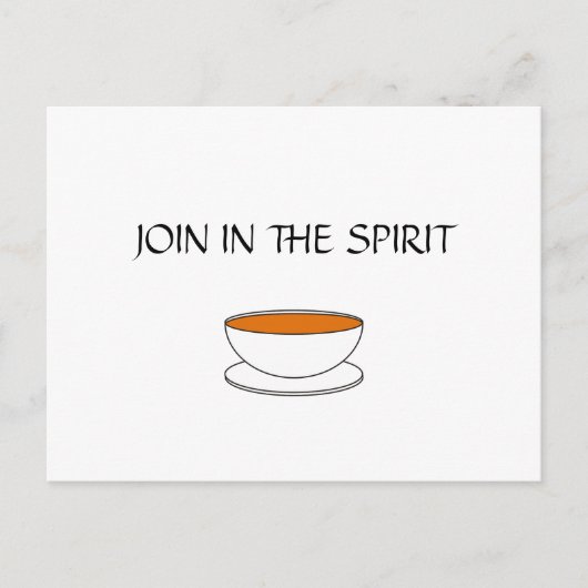 Carte Postale Rejoignez l'esprit, avec tasse de thé (Devant)