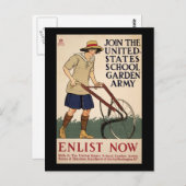 Carte Postale Rejoignez L'United States School Garden Army (Devant / Derrière)