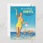 Carte Postale Rejoignez-moi dans Sunny Rhyl (Devant / Derrière)