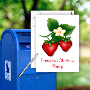 Carte Postale Rejoignez notre fête de Strawberry Shortcake