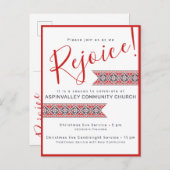 Carte Postale Réjouissez | Poinsettia d'art populaire slave (Devant / Derrière)