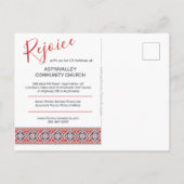 Carte Postale Réjouissez | Poinsettia d'art populaire slave (Dos)