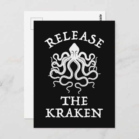 Carte Postale Relâchez Le Kraken (Devant / Derrière)