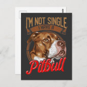 Carte Postale Relation de chien Pitbull Parent de chiot (Devant / Derrière)