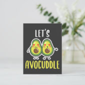 Carte Postale Relation mignonne d'avocat végétalien câlin (Debout devant)