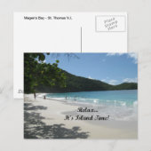 Carte Postale Relax...c'est l'heure de l'île ! (Devant / Derrière)